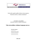 Diplomdarbs 'Vides aizsardzības reklāmas kampaņu uztvere', 1.