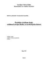 Referāts 'Produkta virzīšana tirgū, to ierobežsojošie faktori', 1.