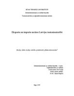 Referāts 'Eksporta un importa nozīme Latvijas tautsaimniecībā', 1.