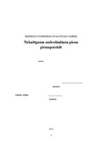 Referāts 'Nekaitīguma nodrošināšana piena pirmapstrādē', 1.