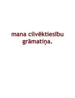 Konspekts 'Mana cilvēktiesību grāmatiņa', 1.