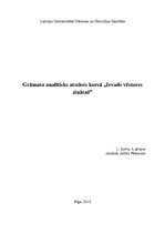 Konspekts 'R.Vipera, A.Varslavāna un G.Tauriņa darbu analītisks pārskats', 1.