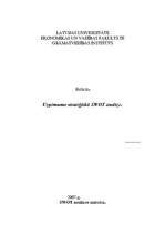 Konspekts 'Uzņēmuma SWOT analīze', 1.