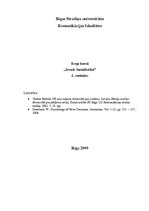 Eseja 'Žurnālistikas prestižs sabiedrībā un tā problemātika', 1.