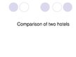 Prezentācija 'Comparison of Two Hotels', 1.
