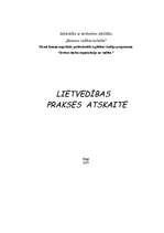 Prakses atskaite 'Lietvedības prakses atskaite', 1.