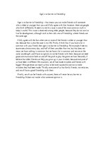 Konspekts 'Age or no Barrier to Friendship', 1.