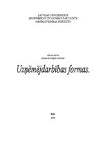 Referāts 'Uzņēmējdarbības formas', 1.