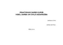 Paraugs 'Darba aizsardzība un ugundrošība mežizstrādes uzņēmumā', 1.