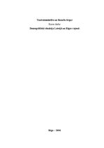 Referāts 'Demogrāfiskā situācija Latvijā un Rīgas rajonā', 1.