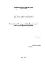 Eseja 'Komerclikuma 19.panta pirmās daļas 5.punkta nozīme komercnoslēpuma statusa iegūš', 1.