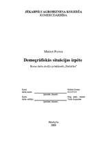 Referāts 'Demogrāfiskā situācija Latvijā', 1.