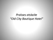 Prezentācija 'Prakse viesnīcā', 1.