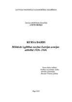 Referāts 'Militārās izglītības nozīme Latvijas attīstībā no 1920. līdz 1940.gadam', 1.