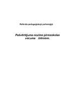 Referāts 'Pašnovērtējuma nozīme pirmsskolas vecuma bērniem', 1.