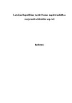 Referāts 'Latvijas Republikas pastāvēšanas nepārtrauktības starptautiski tiesiskie aspekti', 1.