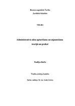 Referāts 'Administratīva akta darbības apturēšana un atjaunošana', 1.