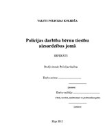 Konspekts 'Bērnu tiesību aizsardzība', 1.