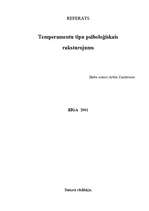 Referāts 'Temperamentu tipu psiholoģiskais raksturojums', 1.