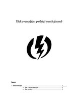 Referāts 'Elektroenerģijas patēriņš ģimenē', 1.