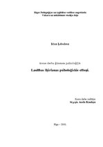 Referāts 'Laulības šķiršanas psiholoģiskie cēloņi', 1.