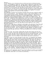 Eseja 'The Cricket Behavior', 1.