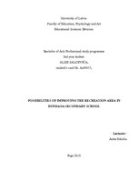 Referāts 'Possibilities of Improving the Recreation Area in Dundaga Secondary School', 1.