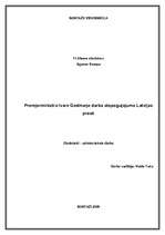Referāts 'Latvijas premjerministra Ivara Godmaņa darba atspoguļojums Latvijas presē', 1.
