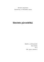 Referāts 'Sieviete pārvaldībā', 1.