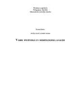 Konspekts 'Vārdu fonētiskā un morfoloģiskā analīze', 1.