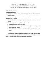 Konspekts 'Nedēļas adaptācijas plāns sagatavošanas grupas bērniem', 1.