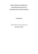 Konspekts 'Audiovizuālā darba analīze studiju kursā "Producenta darbs"', 1.