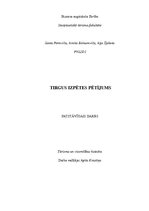 Referāts 'Velonovietnes Latvijā - tirgus izpēte', 1.