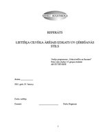 Referāts 'Lietišķa cilvēka ārējais izskats un ģērbšanās stils', 1.