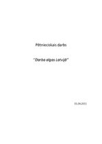 Referāts 'Darba algas Latvijā', 1.