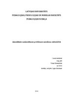 Referāts 'Aktuālākās audzināšanas problēmas mūsdienu sabiedrībā', 1.