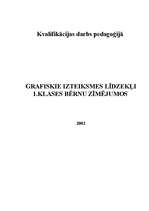 Referāts 'Grafiskie izteiksmes līdzeļi 1.klases bērnu zīmējumos', 1.