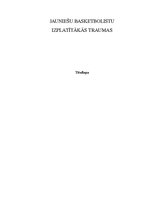 Referāts 'Jauniešu basketbolistu izplatītākās traumas', 1.