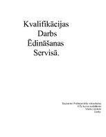 Referāts 'Kvalifikācijas darbs ēdināšanas servisā', 1.