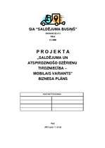 Biznesa plāns 'Saldējuma un atspirdzinošo dzērienu tirdzniecība - mobilais variants', 1.