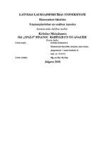 Referāts 'SIA "Spals" saimnieciskās darbības analīze', 1.