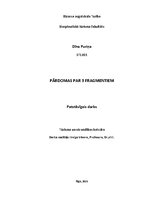 Eseja 'Pārdomas par 3 fragmeniem', 1.