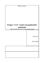 Referāts 'Grupas "Līvi" vēsture un popularitāte mūsdienās', 1.