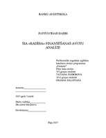 Referāts 'SIA "Radība" finansēšanas avotu analīze', 1.