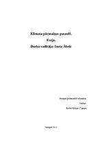 Konspekts 'Klimata pārmaiņas pasaulē', 1.