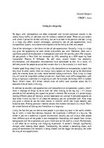 Eseja 'Living in a large city', 1.