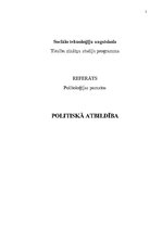 Referāts 'Politiskā atbildība', 1.