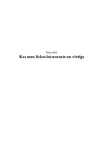 Eseja 'Kas man liekas interesants un vērtīgs', 1.