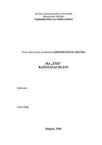 Referāts 'SIA "XXX" ražošanas plāns', 1.