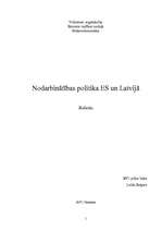 Referāts 'Nodarbinātības politika ES un Latvijā', 1.